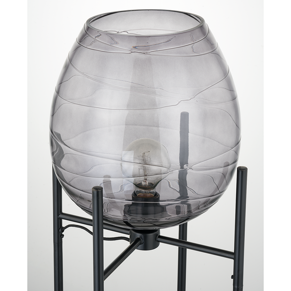 Stehleuchte Cutler - Eisen / Rauchglas - 1-flammig