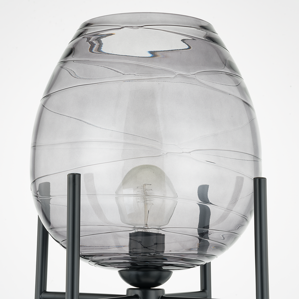 Stehleuchte Cutler - Eisen / Rauchglas - 1-flammig