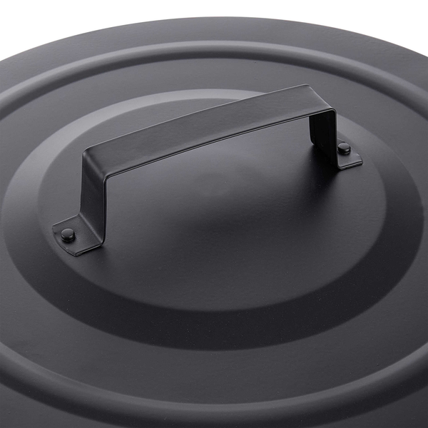 Mülltonne Oskar ZINC - Zink - Schwarz - Schwarz