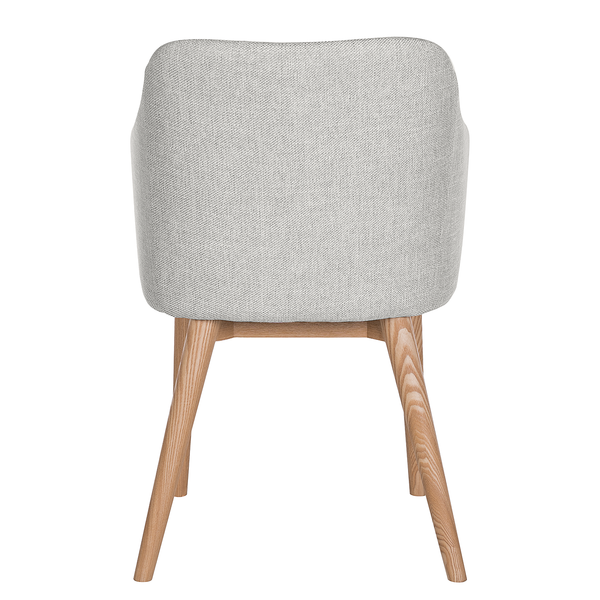 Armlehnenstuhl Corrie - Webstoff / Esche massiv - Hellgrau