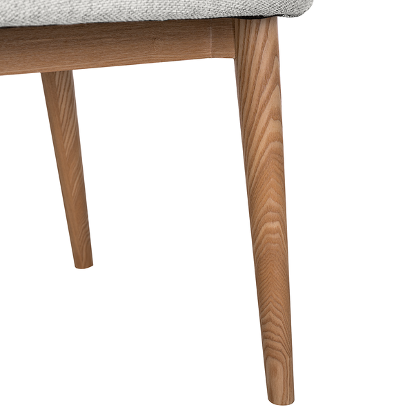 Armlehnenstuhl Corrie - Webstoff / Esche massiv - Hellgrau