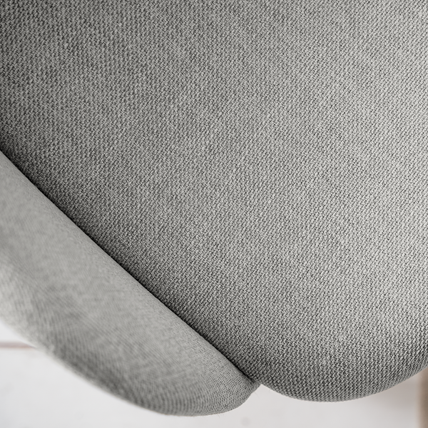 Armlehnenstuhl Corrie - Webstoff / Esche massiv - Hellgrau