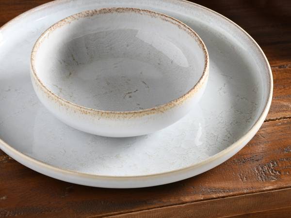 Tellerset Vintage 12-teilig - Weiß - Keramik - Andere - 42 x 40 x 36 cm