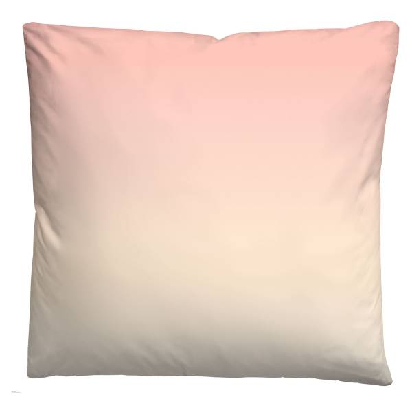 Seersucker-Bettwäsche Farbverlauf - Baumwolle - Koralle - 135 x 200 cm + Kissen 80 x 80 cm