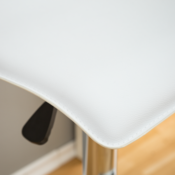 Barhocker Soraia (2er-Set) - Kunstleder - Weiß / Chrom