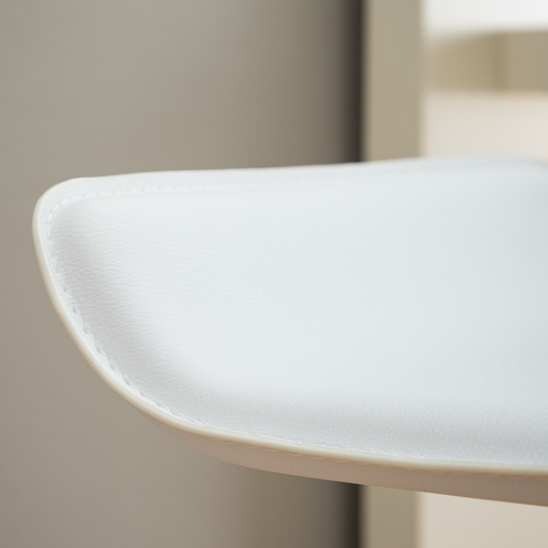 Barhocker Soraia (2er-Set) - Kunstleder - Weiß / Chrom