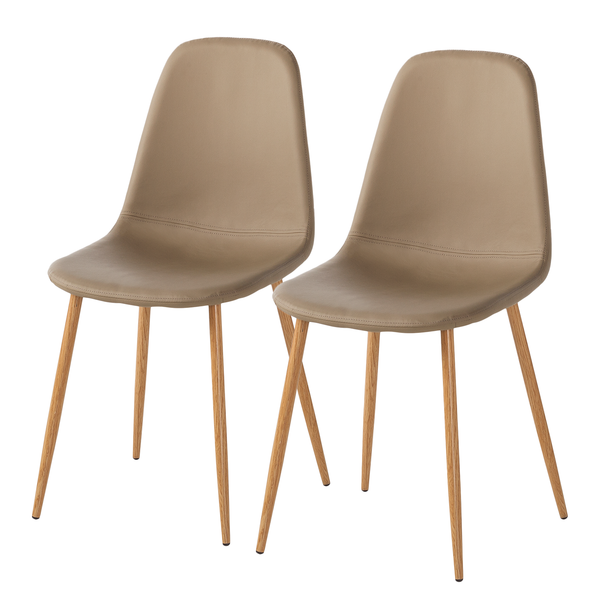 Polsterstuhl Iskmo - Taupe - 2er Set