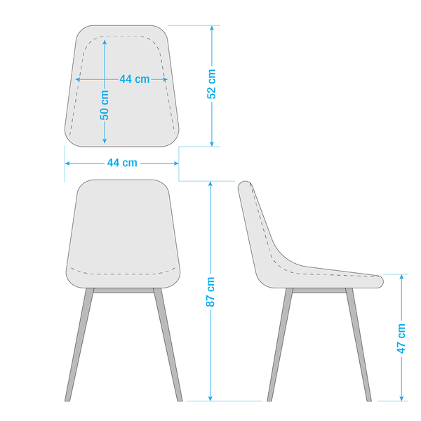 Polsterstuhl Iskmo - Kunstleder - Weiß - 2er Set