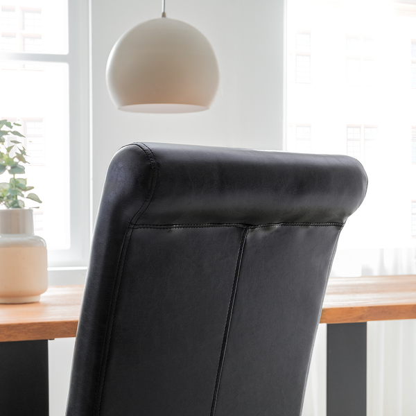 Polsterstuhl Nello II (2er-Set) - Kunstleder - Schwarz