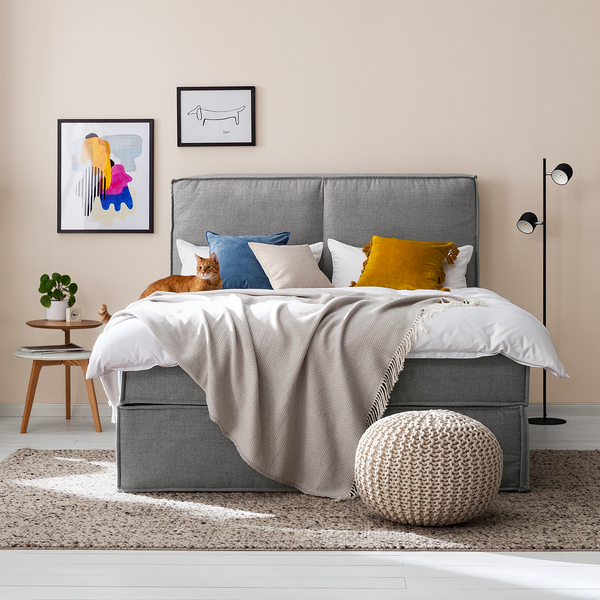 Beistelltisch Wolka - Eiche teilmassiv - Eiche / Weiß