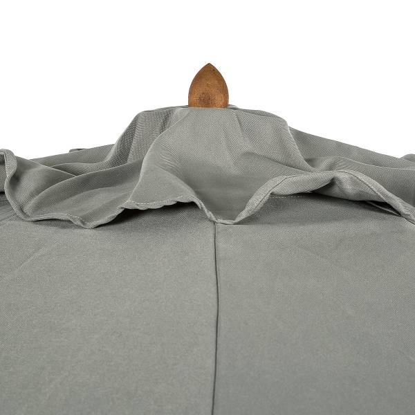 Sonnenschirm Sombrilla - Eukalyptus massiv / Polyester - Grau - Durchmesser: 270 cm