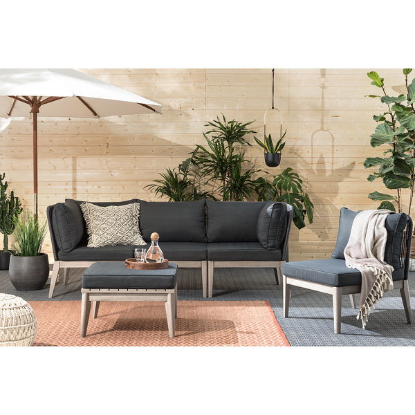Sonnenschirm Sombrilla - Eukalyptus massiv / Polyester - Beige - Durchmesser: 270 cm