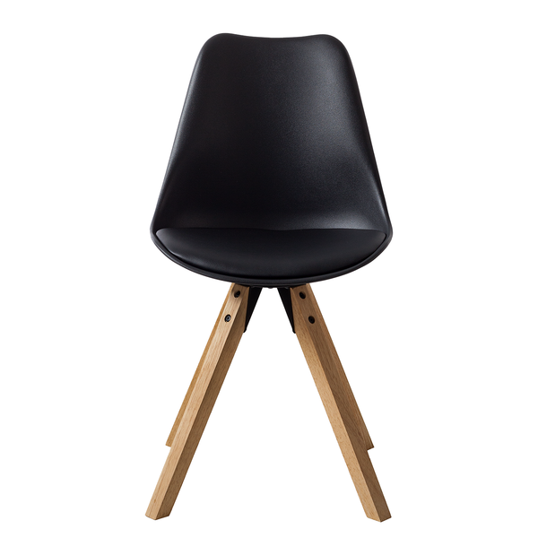 Esszimmerstuhl ALEDAS - Schwarz - Braun - 2er Set