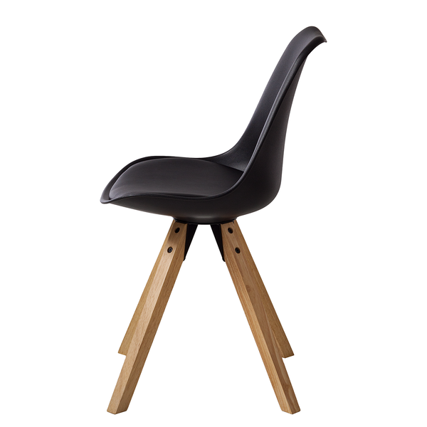 Esszimmerstuhl ALEDAS - Schwarz - Braun - 2er Set