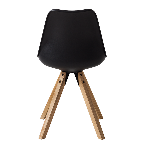 Esszimmerstuhl ALEDAS - Schwarz - Braun - 2er Set