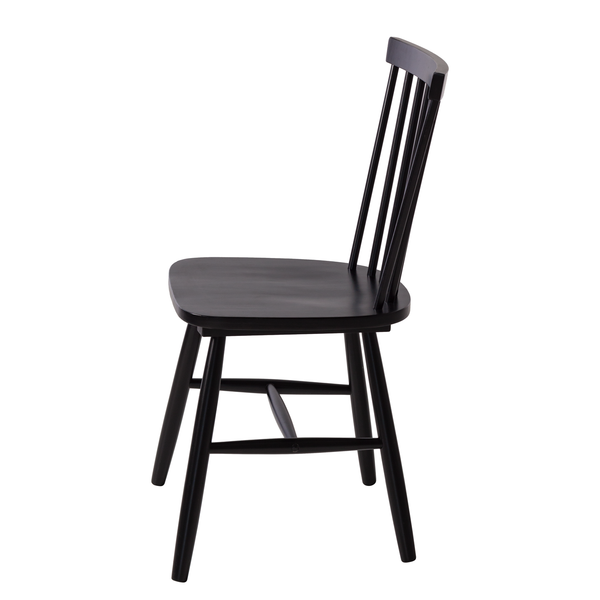Esszimmerstuhl Jalenas (2er-Set) - Birke massiv - Schwarz