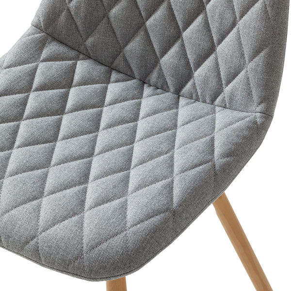 Polsterstuhl Farelas - Webstoff / Buche massiv - Webstoff Cors: Granit - 2er Set