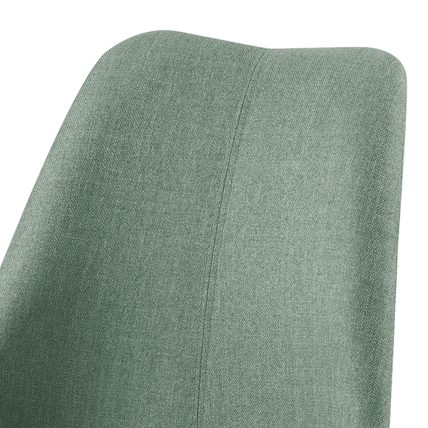 Polsterstuhl ALEDAS - Webstoff Cors: Mintgrau - Braun - 2er Set