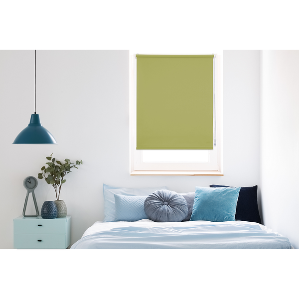 Klemmfix Rollo Win Blickdicht - Polyester - Grün - 120 x 160 cm