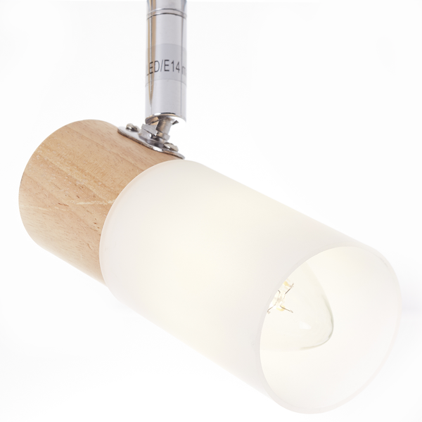 Deckenstrahler Babsan II - Eisen / Gummibaum massiv - 3-flammig