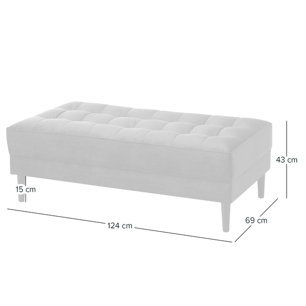 Hockerbank LAONA - Samt Pauno: Mauve