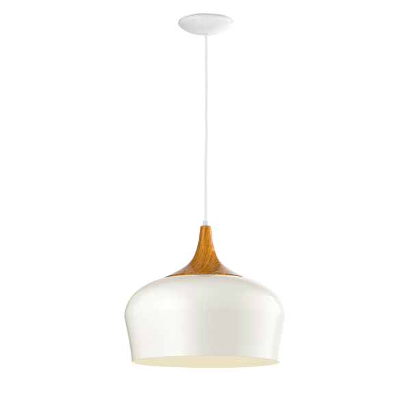 Pendelleuchte Obregon - Stahl - 1-flammig - Creme