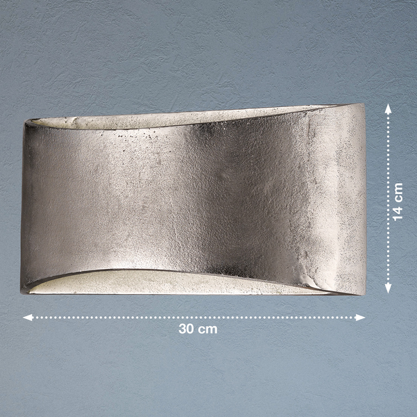 LED-Wandleuchte SHINE-ALU - Silber Matt