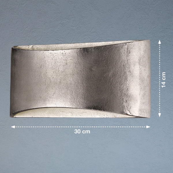 LED-Wandleuchte SHINE-ALU - Silber Matt