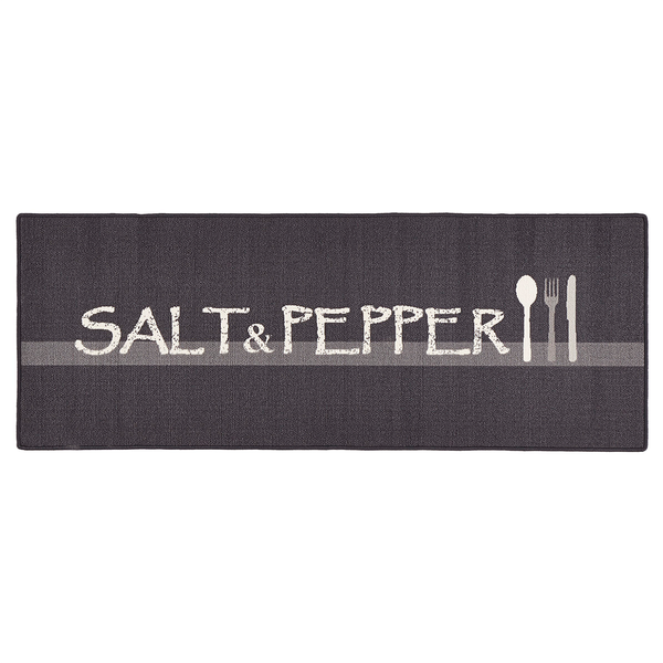Läufer Salt & Pepper - Kunstfaser - Schwarz