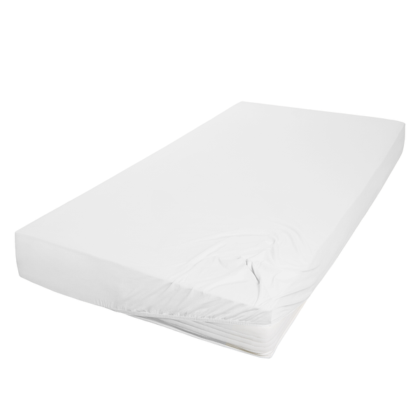 Mako-Feinjersey-Spannbetttuch Rioux - Weiß - 140-160 x 200 cm - Weiß - 140 x 200 cm