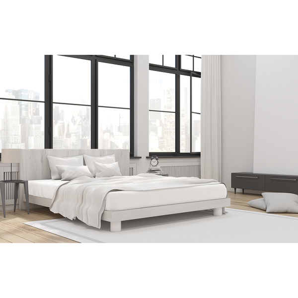Mako-Feinjersey-Spannbetttuch Rioux - Weiß - 140-160 x 200 cm - Weiß - 140 x 200 cm