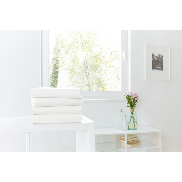 Mako-Feinjersey-Spannbetttuch Rioux - Weiß - 140-160 x 200 cm - Weiß - 140 x 200 cm