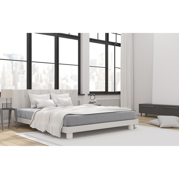 Mako-Feinjersey-Spannbetttuch Rioux - Granit - 140-160 x 200 cm - Granit - 140 x 200 cm