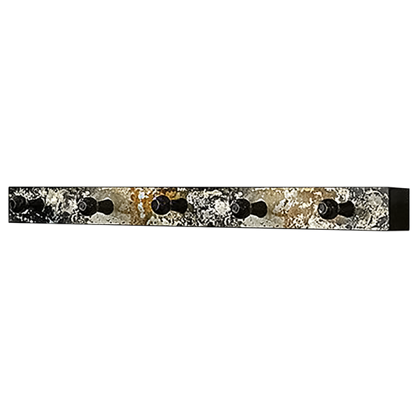 Garderobenleiste Soleto - Metall - Schwarz / Gold - Breite: 75 cm