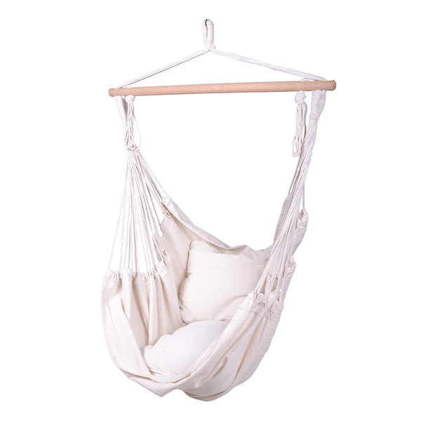 Hängessessel Tobago - Baumwollstoff / Pappel massiv - Beige
