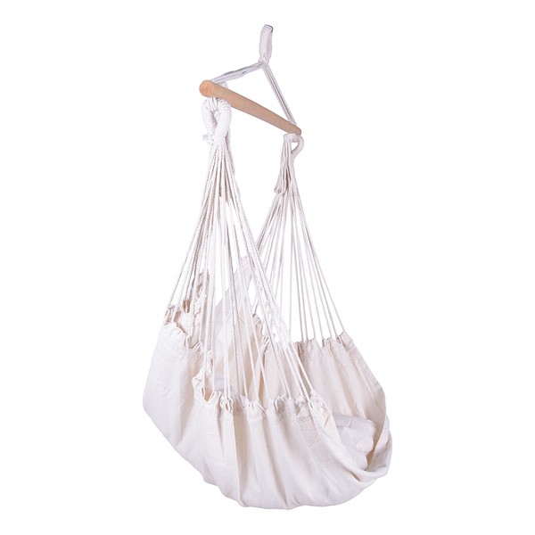 Hängessessel Tobago - Baumwollstoff / Pappel massiv - Beige