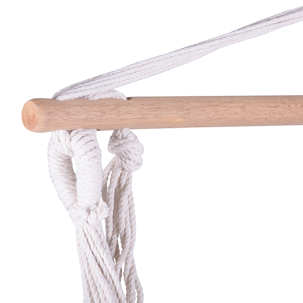 Hängessessel Tobago - Baumwollstoff / Pappel massiv - Beige