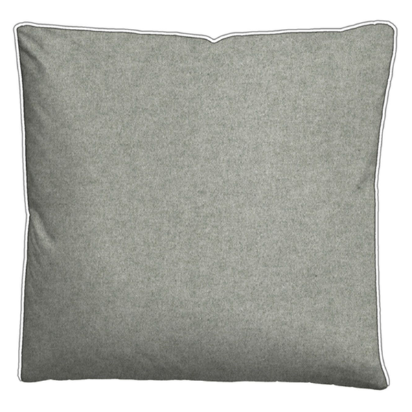 Melange-Flanell Bettwäsche 0840500 - Baumwollstoff - Titanium - 155 x 220 cm + Kissen 80 x 80 cm