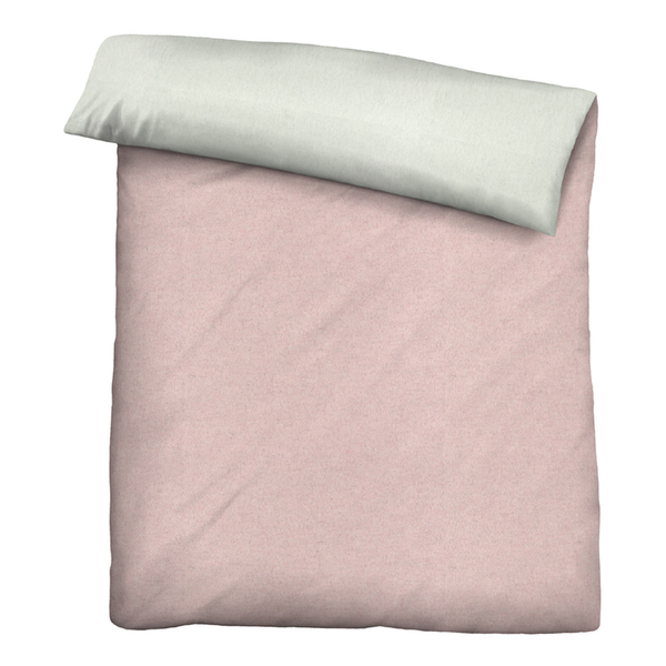 Bettwäsche Finnkongkeila - Flanell - Mauve / Weiß - 135 x 200 cm + Kissen 80 x 80 cm