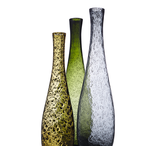 Vase Giardino - Glas - Glas Grau - Höhe: 60 cm