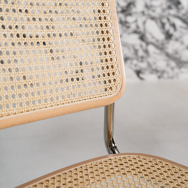 Freischwinger HOLM 2er-Set - Buche - Chrom glänzend