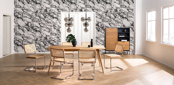 Freischwinger HOLM 2er-Set - Buche - Chrom glänzend