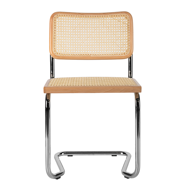 Freischwinger HOLM 2er-Set - Buche - Chrom glänzend