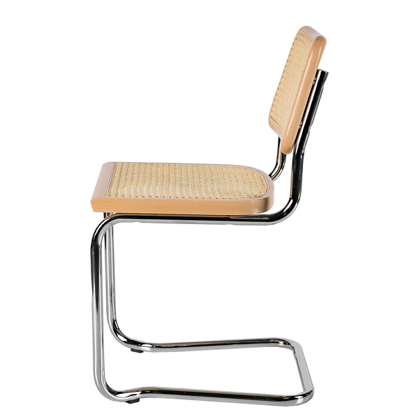 Freischwinger HOLM 2er-Set - Buche - Chrom glänzend