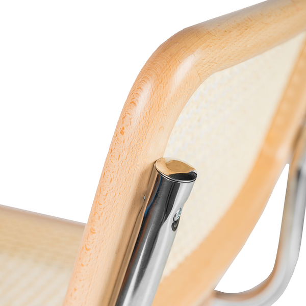 Freischwinger HOLM 2er-Set - Buche - Chrom glänzend