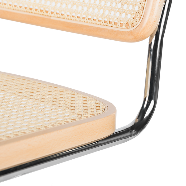 Freischwinger HOLM 2er-Set - Buche - Chrom glänzend