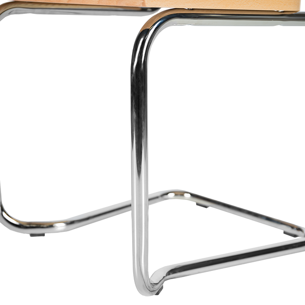 Freischwinger HOLM 2er-Set - Buche - Chrom glänzend