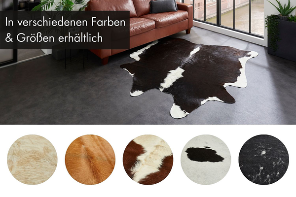 Rinderfell I - Schwarz / Weiß