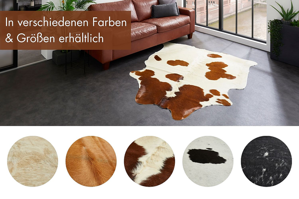 Rinderfell I - Beige / Braun