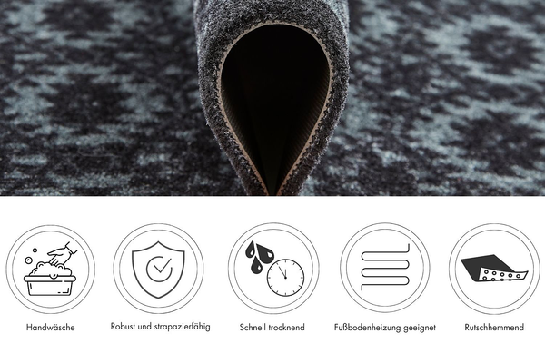 Sauberlaufmatte Spirit - Grau - 67 x 170 cm